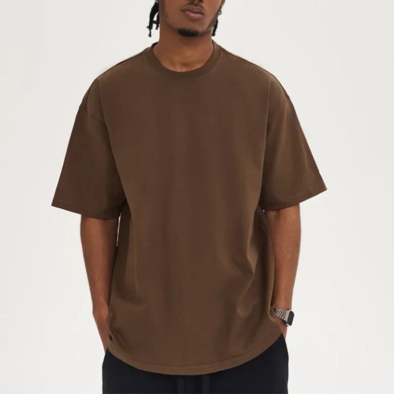 OEM-100-Cotton-Oversized-Blank-Organic-T-Shirts-High-Quality-250gsm-Heavy-Brown-Custom-Plain-Luxury-Breathable-Quick