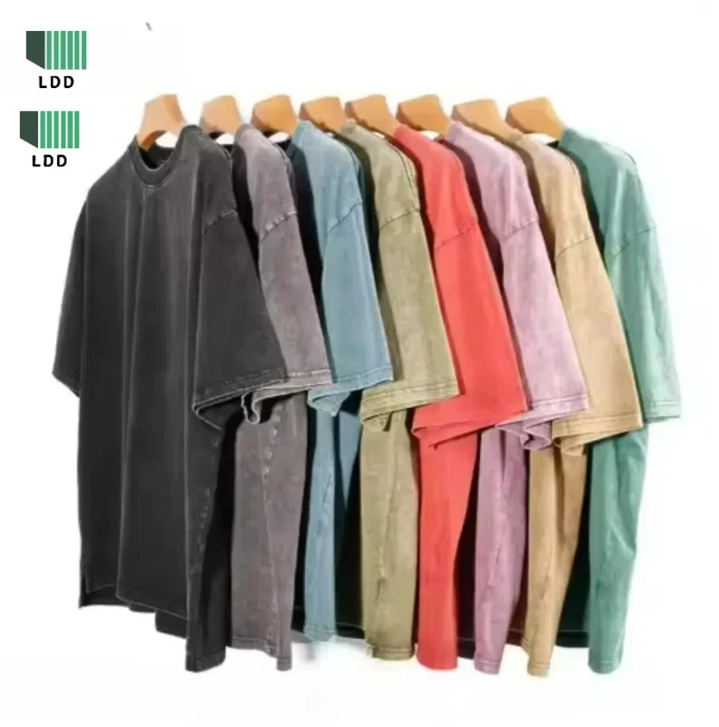 OEM-100Cotton-Mens-Oversized-Tshirt-DTG-Print-Tee-Logo-T-shirt-Heavyweight-Stone-Acid-Washed-Vintage-Custom-T-Shirt
