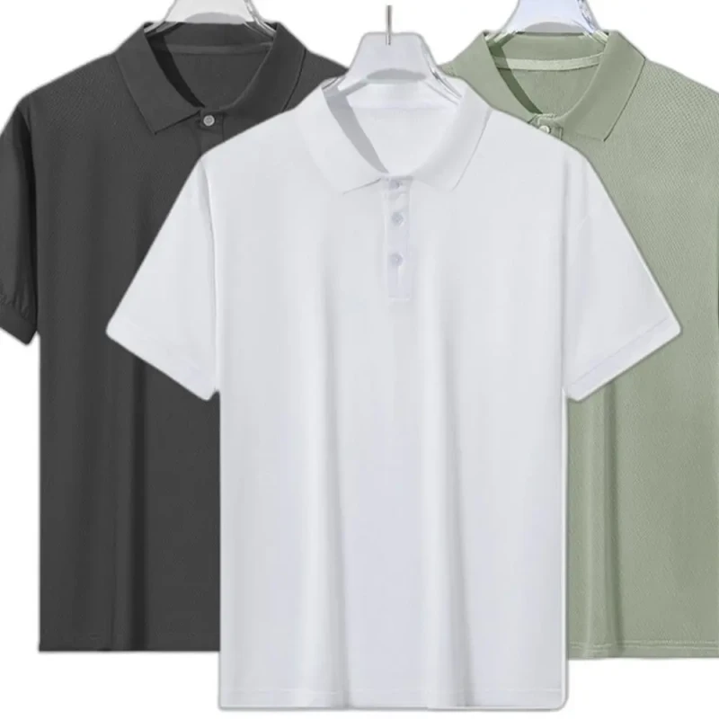 OEM-BD-Mens-Quick-Dry-Summer-Breathable-Collared-Ice-Silk-Fabric-Plus-Size-Polo-T-Shirt