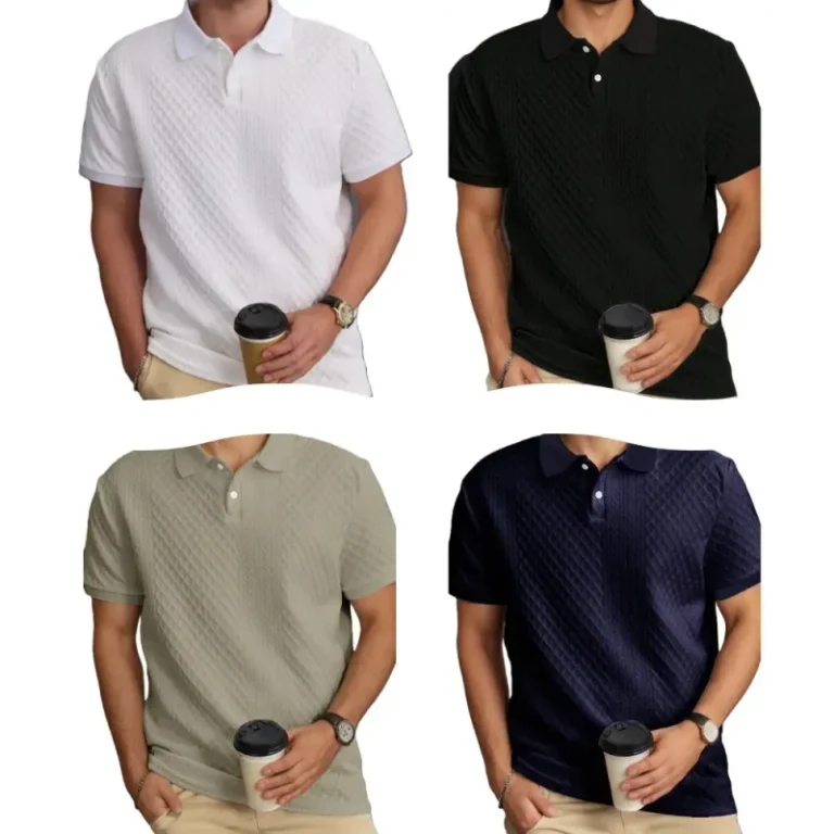 OEM-Bangladesh-China-Thin-Breathable-Jacquard-Short-Sleeve-Shirt-Cross-Border-Summer-Lapel-Top-Polo-T-Shirt