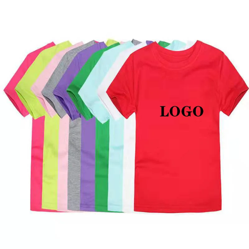 OEM-Blank-Children-Tee-Short-Sleeves-Kids-Baby-100-Cotton-Boys-T-shirts