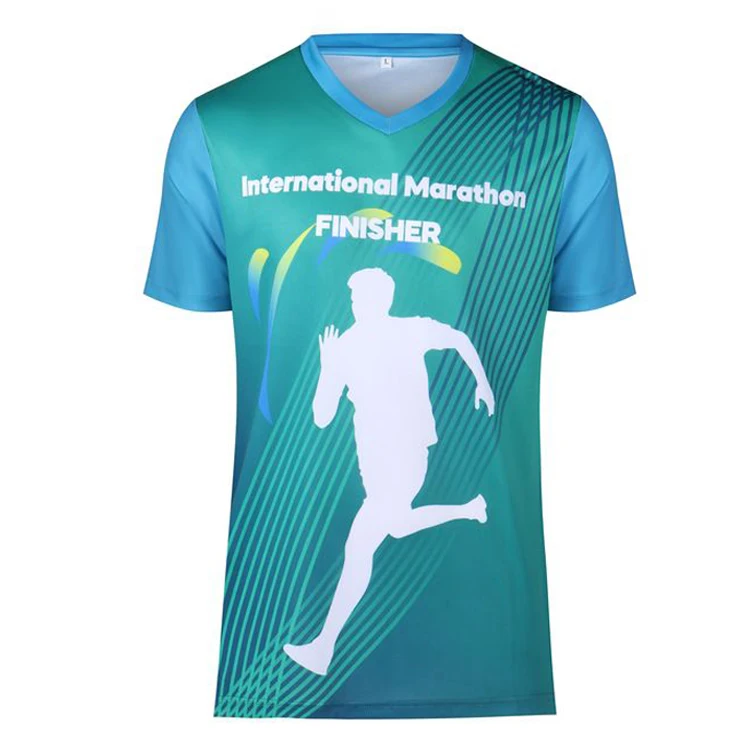 OEM-Custom-Logo-Polyester-Quick-Dry-Moisture-Wicking-V-Neck-Shirt-Athletic-Running-Marathon-Event-Men-Sport-Bodybuilding-T-Shirt