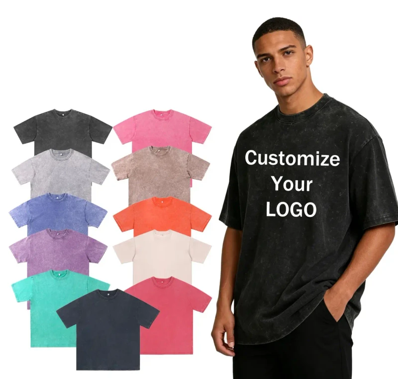 OEM-Custom-Printed-Long-Casual-Washed-100-Cotton-T-shirt-Make-Your-Own-Design-Personalized-Graphic-Tee-DTG-Screen-Printing-Bulk