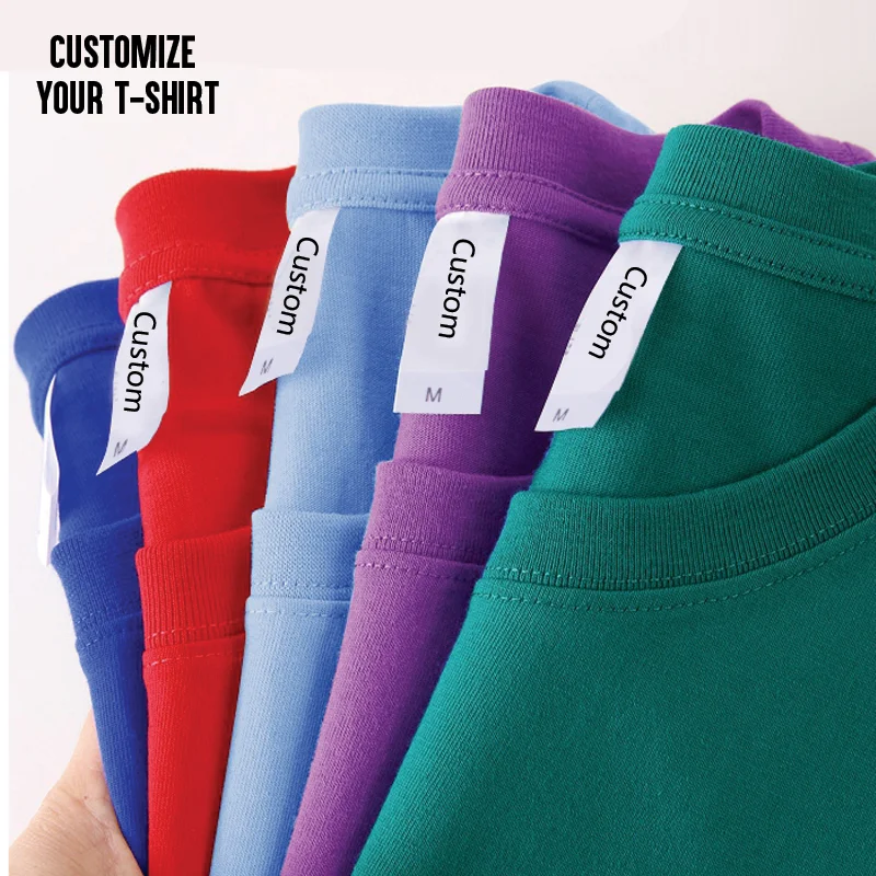 OEM-Custom-Printed-Unisex-T-Shirts-100-Cotton-Plain-White-Tee-Shirts-Casual-Long-Style-Short-Sleeves-Oversized-Fit-Logo-Print-1