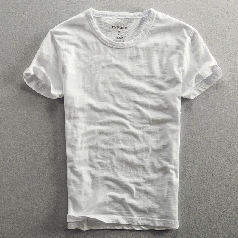 OEM-Custom-Slub-Cotton-T-Shirt-Men-Vintage-Slim-Fit-Casual-Everyday-Tee-Small-Batch-Available