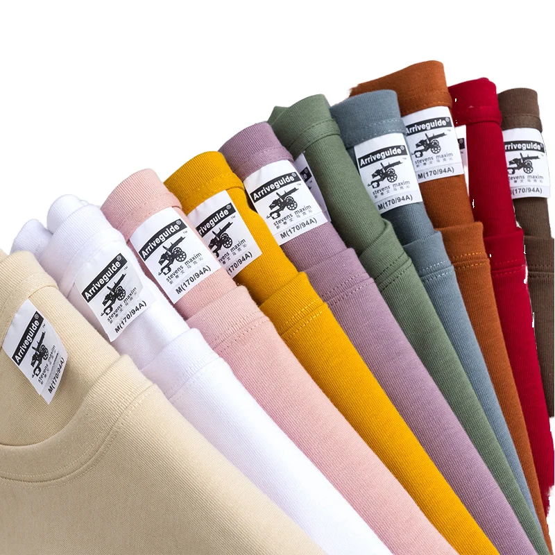 OEM-Customized-Luxury-Plain-Casual-Fashion-T-Shirt-Drop-Shoulder-Blank-100-Cotton-Knitted-Oversized-Mens-T-Shirts