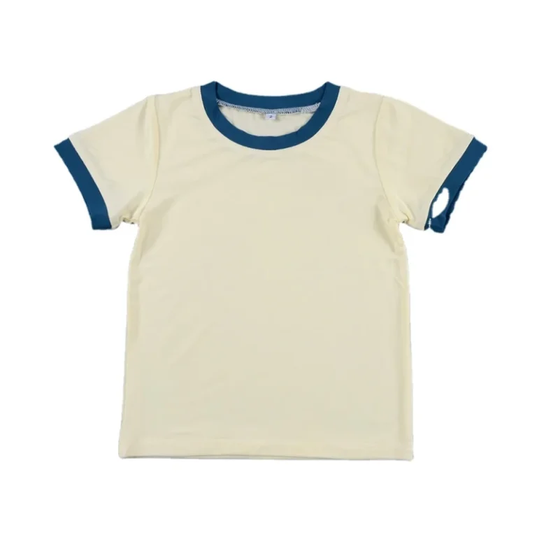 OEM-High-Quality-Ringer-Contrast-Color-Cotton-Plain-100-Cotton-Crew-Neck-Tee-Children-Kids-Toddler-Boys-T-Shirt-Solid-Unisex