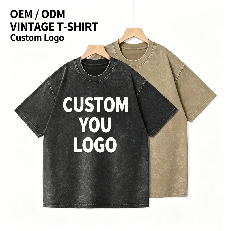OEM-Long-Staple-Cotton-Vintage-Washed-Plain-Dyed-T-Shirts-Custom-Design-Sample-Service-1