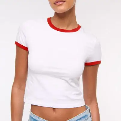 OEM-Manufacturers-Basic-Y2K-Blanks-White-Tshirts-High-Quality-Cotton-Baby-Tee-Women-Crop-Top-Custom-Printed-Crop-Tops