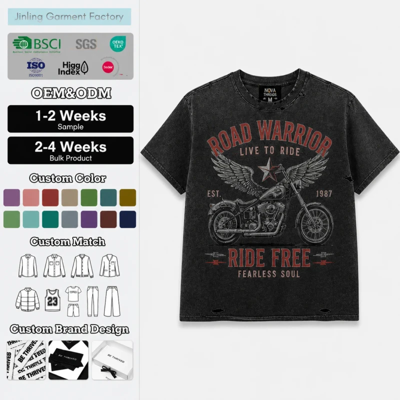 OEM-Mens-Vintage-T-Shirt-250gsm-Slub-Cotton-Acid-Washed-Black-Digital-Print-Oversized-Drop-Shoulder-High-Quality-Printing-Tee
