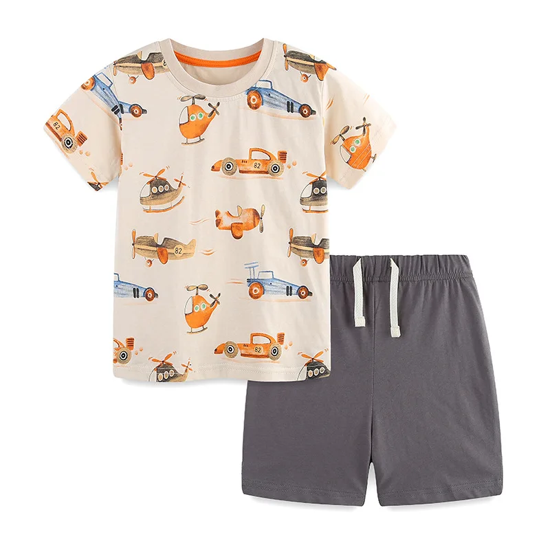 OEM-ODM-Summer-Toddler-Boys-Two-Piece-Clothing-Childrens-T-Shirt-and-Shorts-Organic-Cotton-Kids-Clothes-Tracksuits-Sets