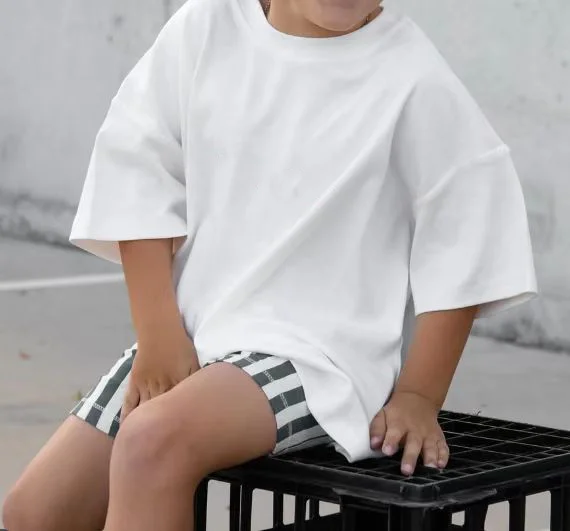 OEM-Summer-Kids-Boys-Girls-Unisex-Knitted-Cotton-Oversized-Soft-Breathable-T-shirt-Toddler-Casual-Tee