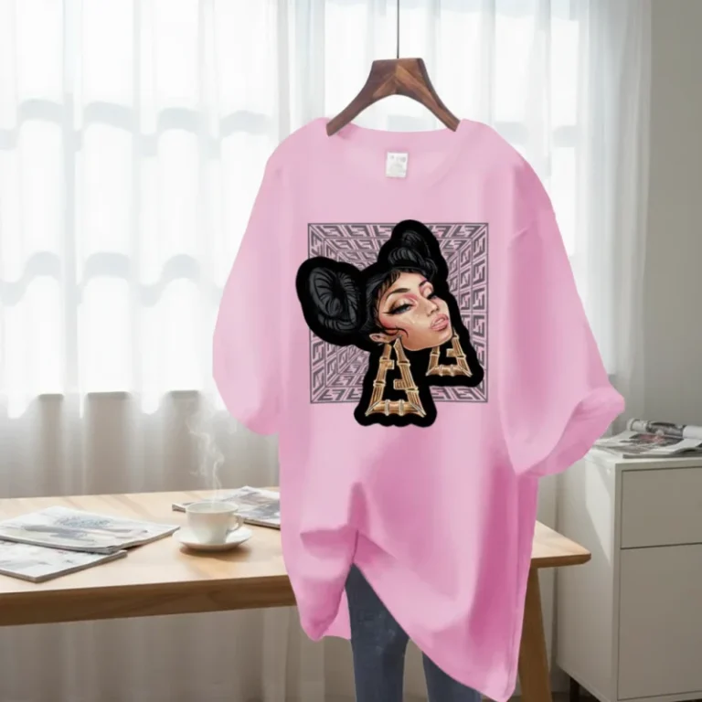 OEM-Summer-New-Womens-Casual-T-shirt-100-Cotton-Breathable-European-Short-sleeved-Personality-Portrait-Printing-Loose