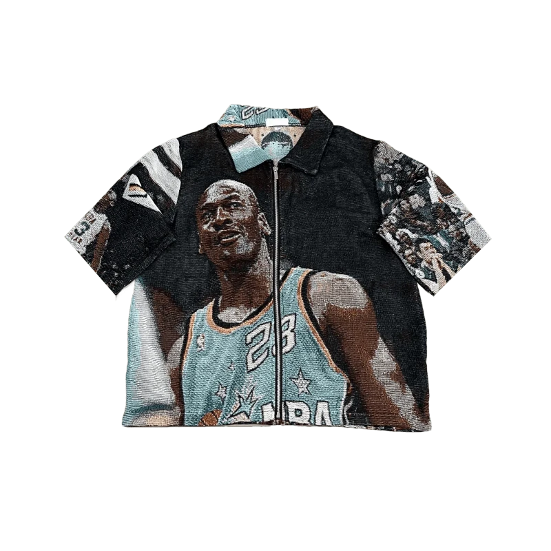 OEM-Unisex-Vintage-Woven-Jacquard-Tapestry-Tee-T-Shirt-Custom-Men-Heavyweight-Cotton-Polyester-Oversized-Tapestry-T-Shirt