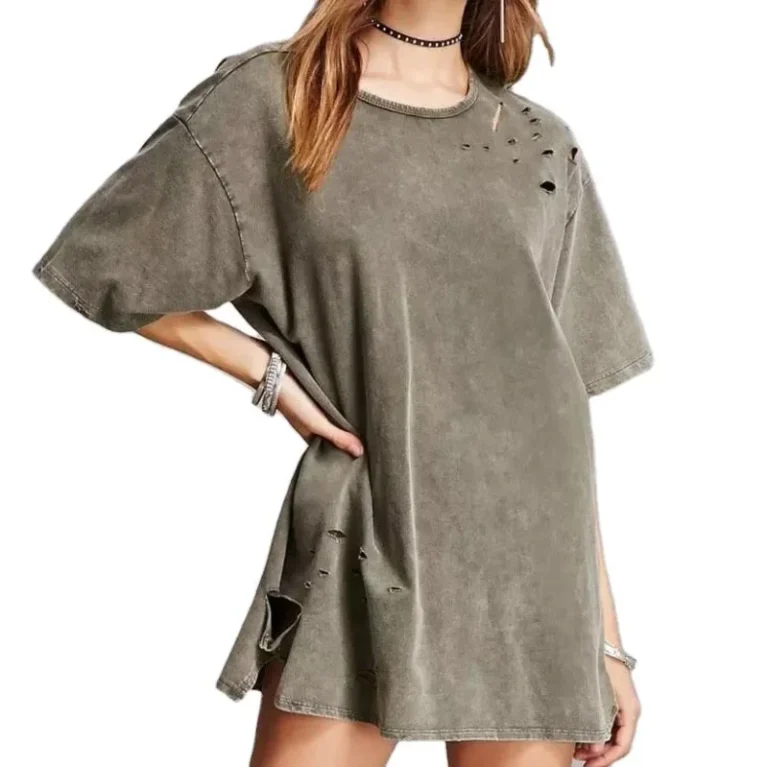 OEM-Womens-Heavy-Cotton-230gsm-Blank-Holes-Cut-Vintage-Tee-Shirt-Oversized-Acid-Wash-Distressed-T-Shirts