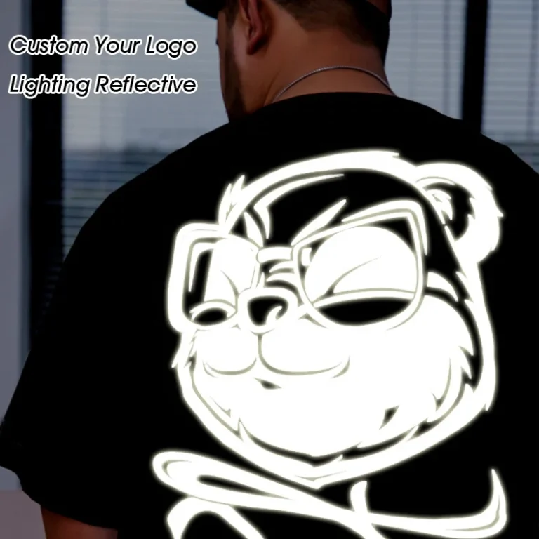 Oem-Free-Simples-Short-Sleeve-Cotton-Tshirts-Custom-Graphic-logo-Light-Reflective-Plus-Size-Plain-Polyester-Mens-T-shirts