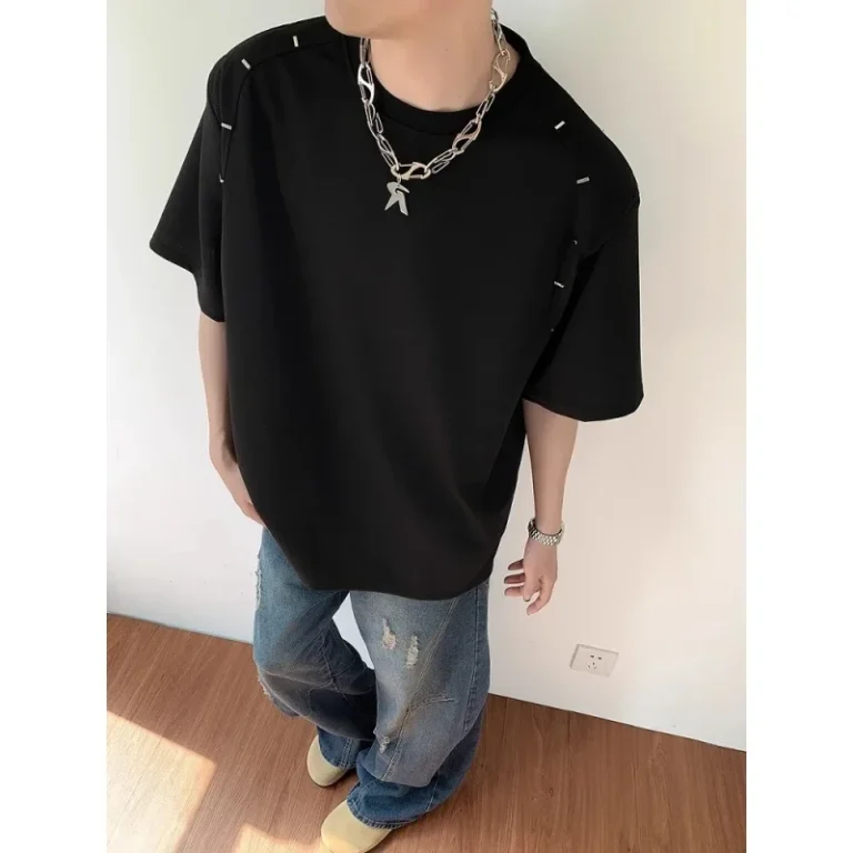 One-Piece-Drop-Shipping-Summer-Breathable-Solid-Color-Mens-Short-Sleeved-T-shirt-Casual-Trend-Mens-Short-Sleeved-T-shirt-Top-1