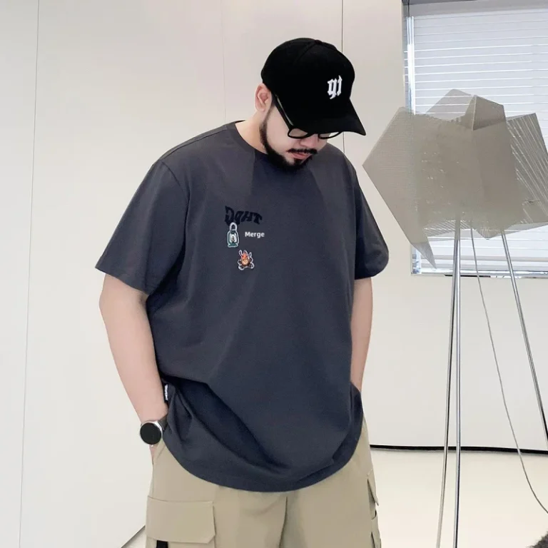 One-Piece-Drop-Shipping-Summer-Casual-Plus-Loose-Fat-Round-Neck-Half-Sleeved-Big-Body-Mens-Loose-Short-Sleeved-T-shirt