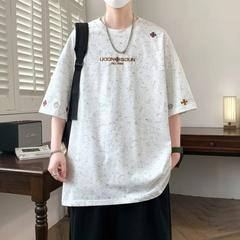 One-Piece-Drop-Shipping-Summer-Casual-Trend-Mens-Short-Sleeved-T-Shirt-Fashionable-and-Versatile