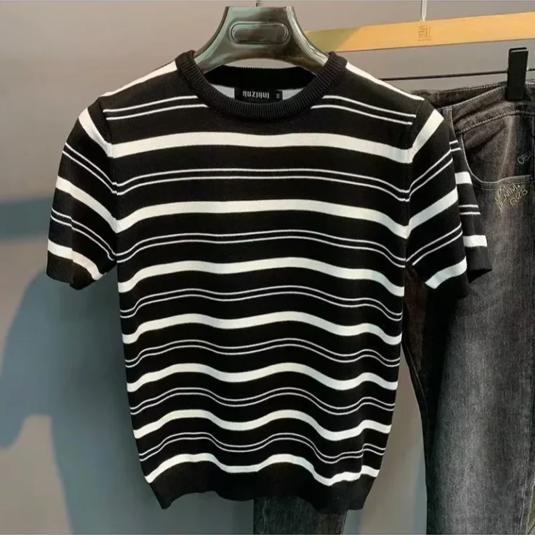 One-Piece-Drop-Shipping-Summer-Fashion-Trend-Short-Sleeved-Top-Casual-Versatile-Round-Neck-Mens-Short-Sleeved-T-shirt