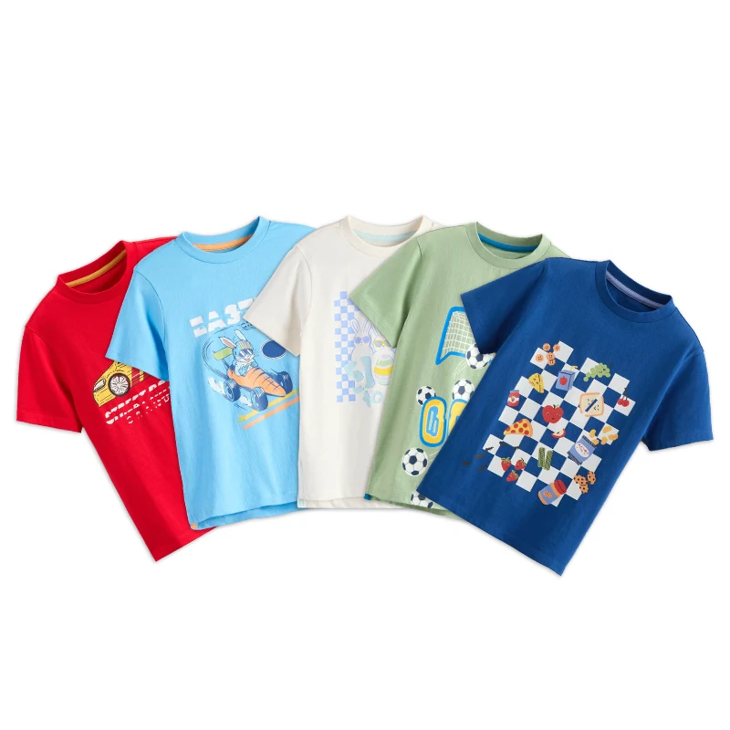 Organic-Cotton-Kids-Tshirt-Short-Sleeve-Kids-Graphic-T-Shirt-Custom-Kids-Clothing-Eco-Friendly-Boys-T-shirts-Children-t-Shirt