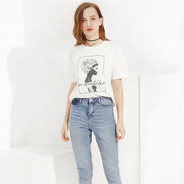 Organic-Cotton-t-Shirt-Women-t-Shirt-Embroidery-logo-Oem-Printed-Custom-t-Shirt-Plus-Size-Blouse-Women-Tops