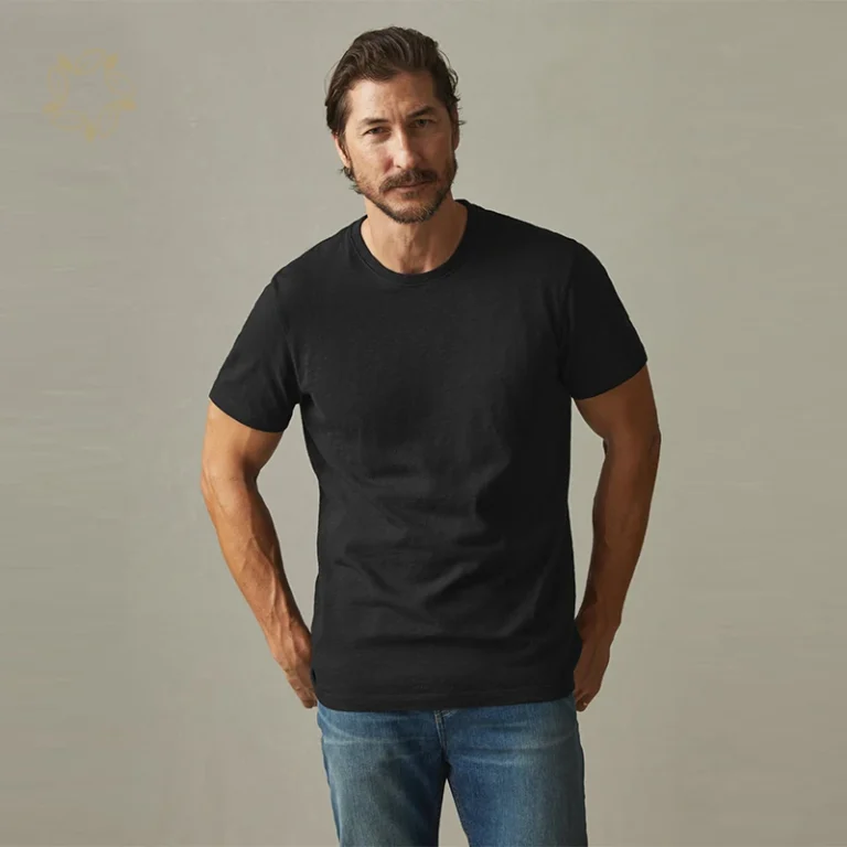Organic-Cotton-t-Shirts-Bamboo-Fitted-T-Shirt-Eco-Friendly-Premium-Crew-Tee-Top-Sustainable-Custom-logo-Blank-T-shirt