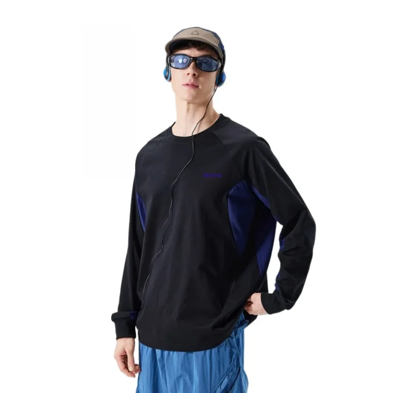 Outdoor-Color-Blocking-Oversized-Long-Sleeved-T-shirt-for-Mens-Autumn-with-Pattern-Moisture-Absorbing-Quick-Drying-Sports-Top