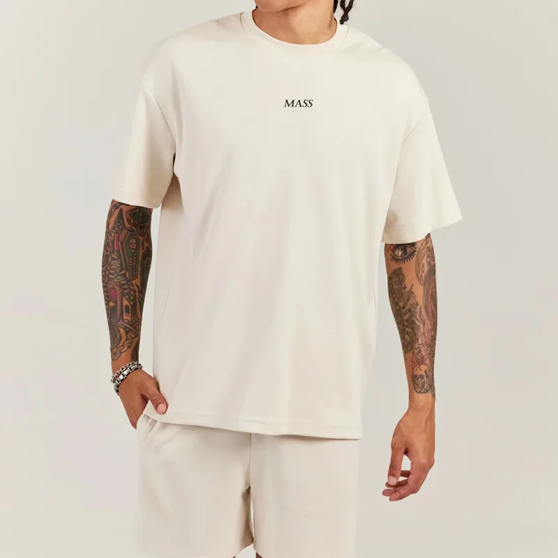 Oversized-Fit-Polyester-Cotton-T-Shirts-Bulk-Solid-Color-Silk-Screen-Printing-220-Grams-Casual-for-Color-Price