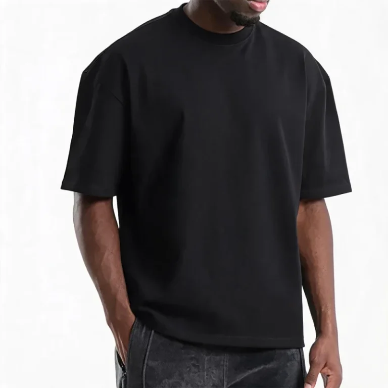 Oversized-Heavyweight-Boxy-Short-Sleeve-Crewneck-T-Shirt-Drop-Shoulder-Streetwear-Custom-Logo-Blank-Tee