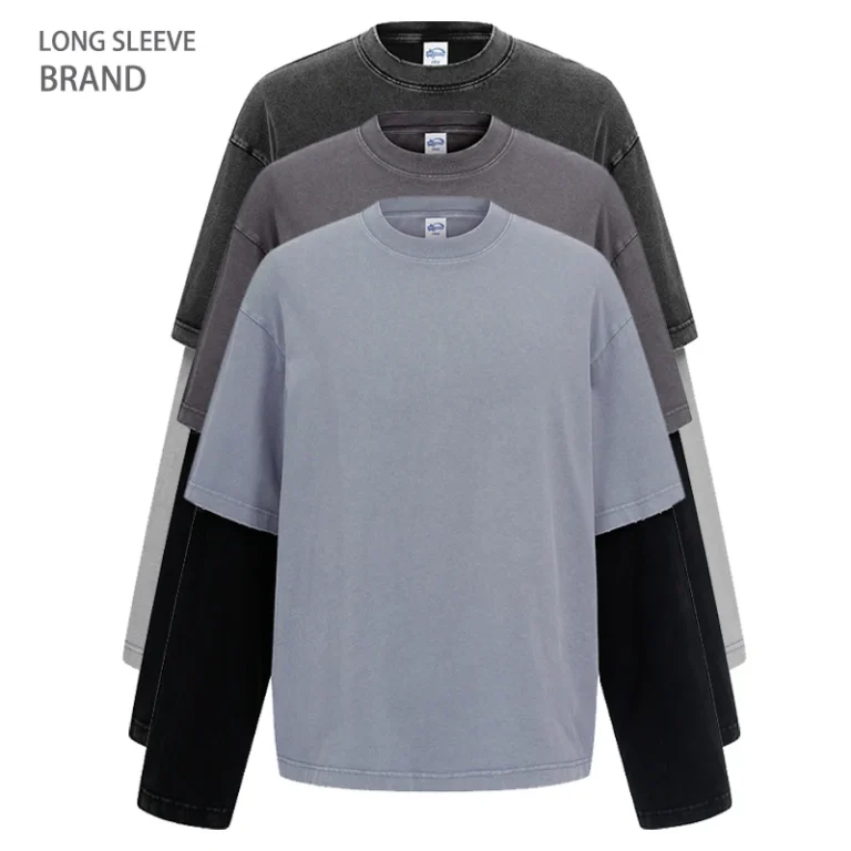 Oversized-Mens-Long-Sleeve-T-Shirt-Cotton-Heavyweight-Autumn-Custom-Brand-Logo-Long-Sleeve-Acid-Wash-Vintage