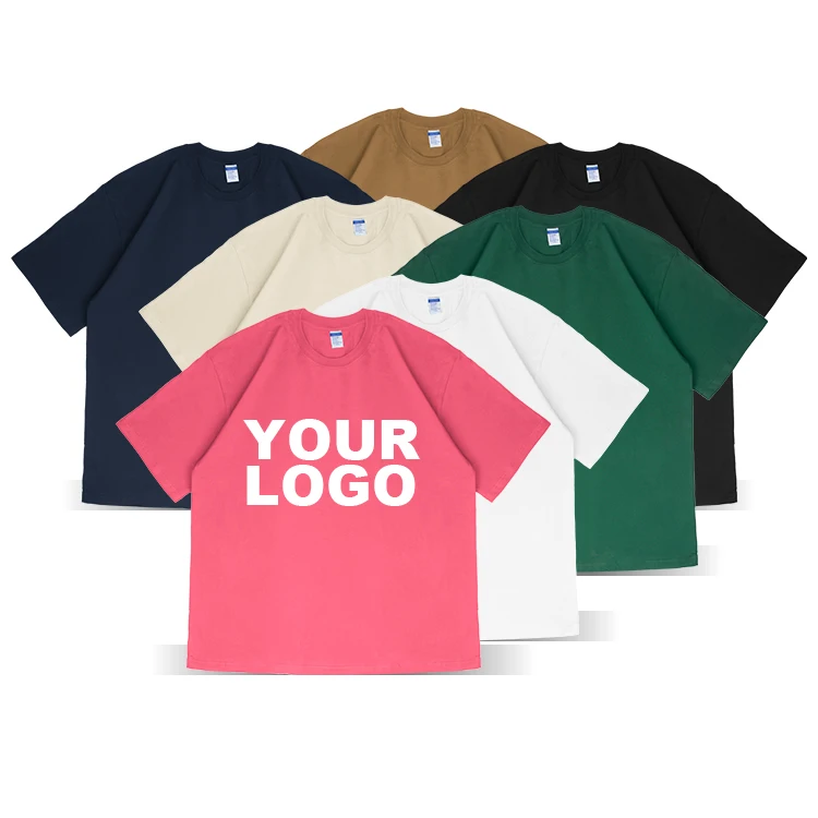 Oversized-Printed-Embroidery-100-Cotton-T-Shirt-230GSM-Solid-Color-High-Quality-Knitted-Fabric-Plus-Size-Customized-for-Men