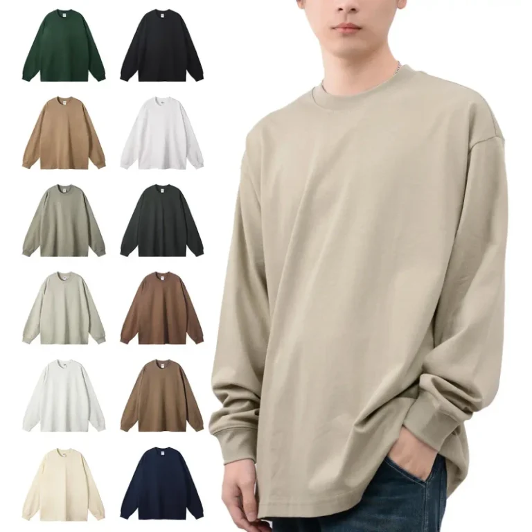 Oversized-Tshirt-Long-Sleeve-T-Shirt-Men-Custom-Unisex-Drop-Shoulder-Cotton-T-Shirt
