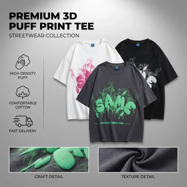 Oversized-Tshirts-Puff-Print-Vintage-Men-T-Shirt-Plain-Graphic-Drop-Shoulder-Cotton-Heavyweight-Customized-T-Shirt