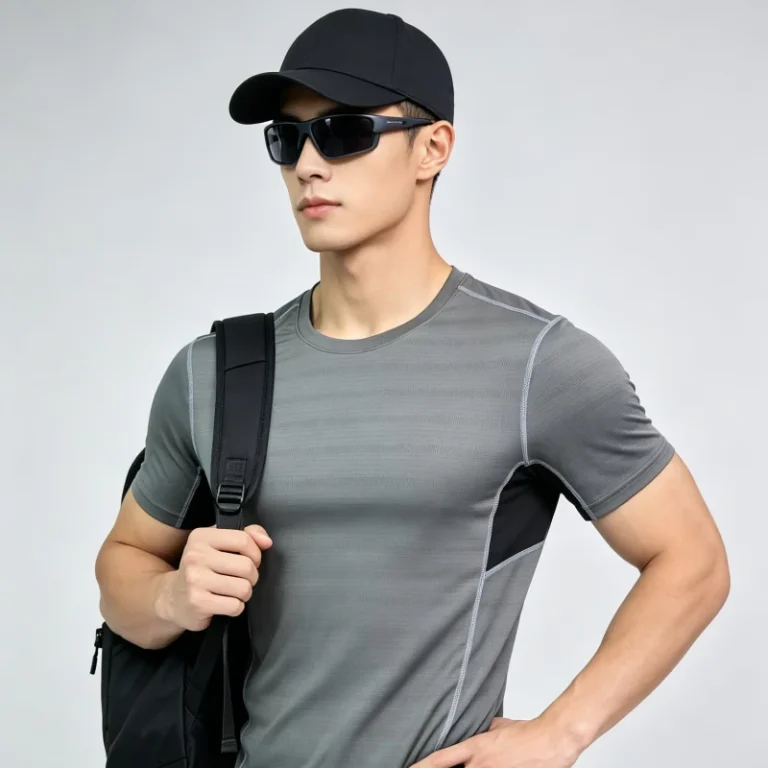 Performance-Compression-T-Shirt-Moisture-Wicking-Breathable-Gym-Fitness-Mens-Athletic-T-Shirt