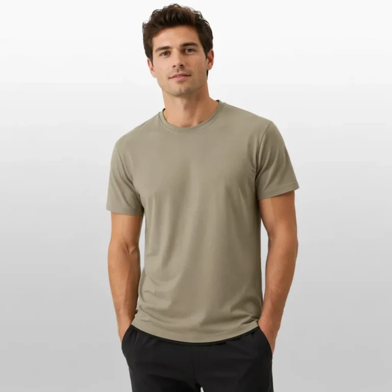 Performance-T-Shirt-for-Men-Breathable-Gym-Fitness-Wear-O-Neck-Collar-Short-Sleeve-Solid-Pattern-Casual