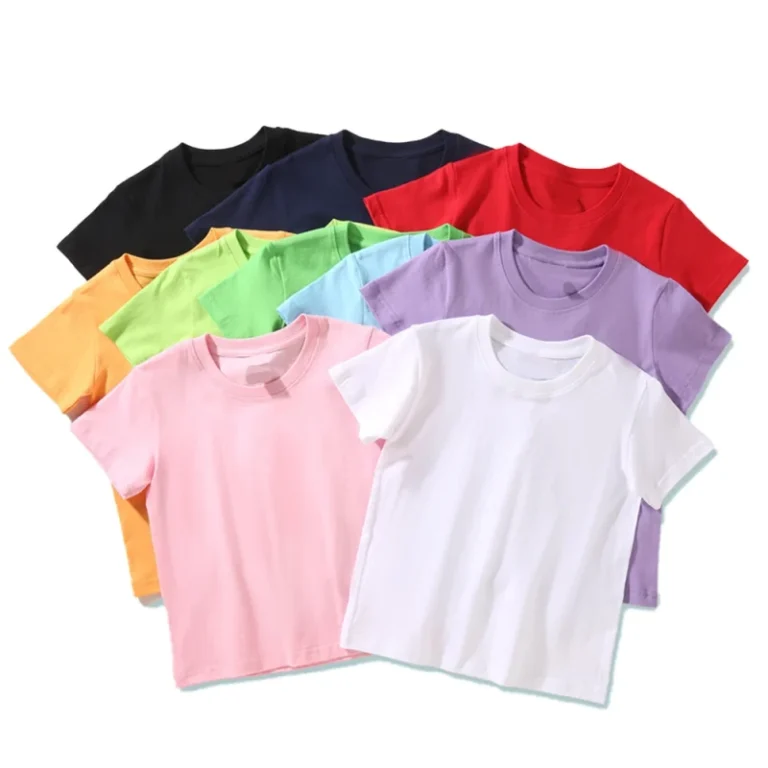 Personalized-Kids-Clothes-100-Cotton-Short-Sleeve-T-Shirts-Toddler-Boys-Girls-Summer-Boutique-Blank-Crewneck-Tee-Tops