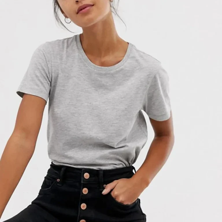 Pima-Cotton-Blank-T-shirt-Grey-T-shirt-Smooth-Breathable-Rib-Neck-Basic-Women-Tee-Shirt-1