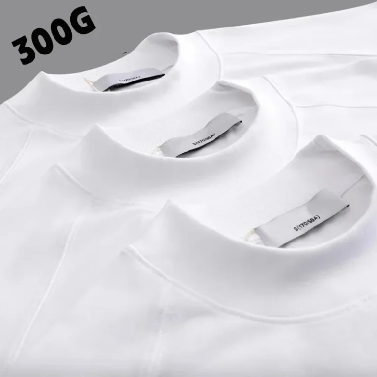 Plain-Heavyweight-300GSM-Cotton-Luxury-Tshirt-Custom-Print-Logo-O-Neck-Blank-T-Shirt-Oversize-Mens-T-shirt-For-Men