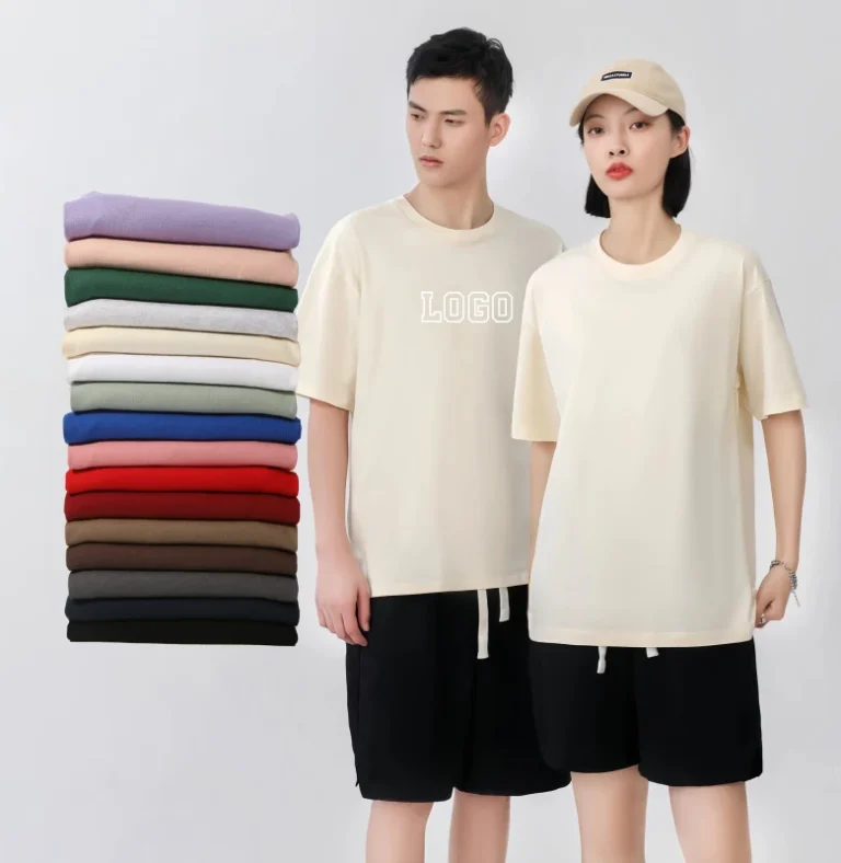 Plain-Luxury-Tshirt-Unisex-Custom-Screen-Print-Blank-t-Shirt-Mens-T-shirt-Relaxed-Fit-Heavyweight-Cotton-T-Shirt