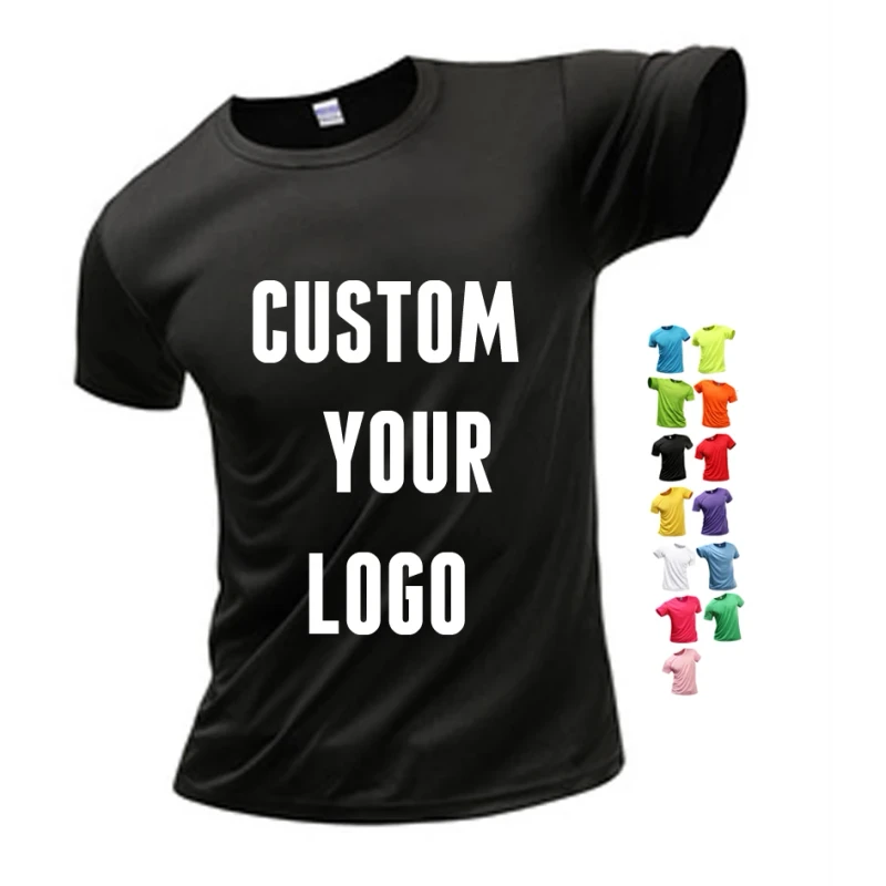Plain-T-Shirt-Custom-Logo-Printing-Tshirt-Sublimation-Mens-T-shirt-for-Sports-Blank-100-Polyester-Quick-Dry-Fit-Mesh