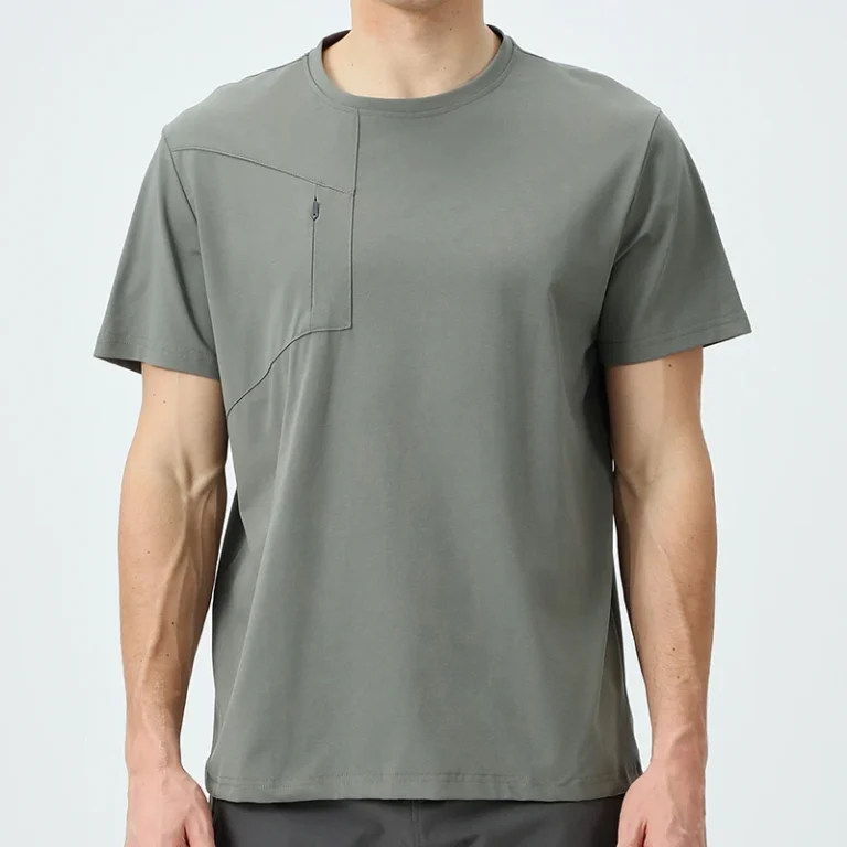 Plus-Size-Lightweight-Breathable-100-Polyester-Elastic-T-Shirt-Sport-Gym-Shirts-Crewneck-Workout-Running-Plain-T-Shirt
