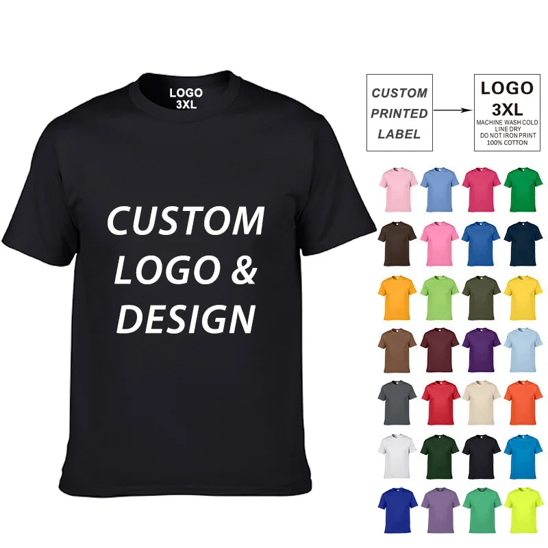 Plus-Size-T-Shirt-for-Men-Custom-Printing-Round-Neck-Blank-Short-Sleeve-100-Cotton-Plain-Men-T-Shirt