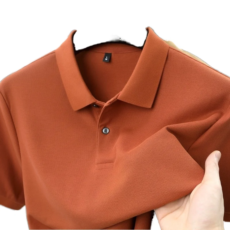 Polo-T-shirts-Custom-logo-Mens-Color-Matching-Lapel-Workwear-Summer-Golf-Polo-Shirts-for-Workers