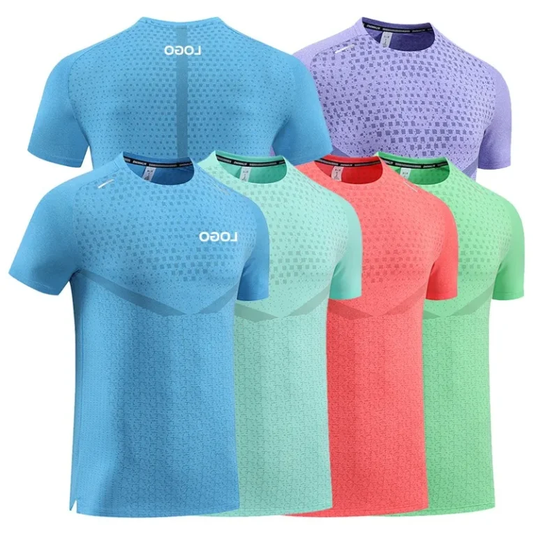Polyester-Custom-Logo-Sweat-Wear-Outfit-Tee-Gym-Clothing-Fitness-Men-T-Shirt-Top-Pickleball-Tennis-Wear