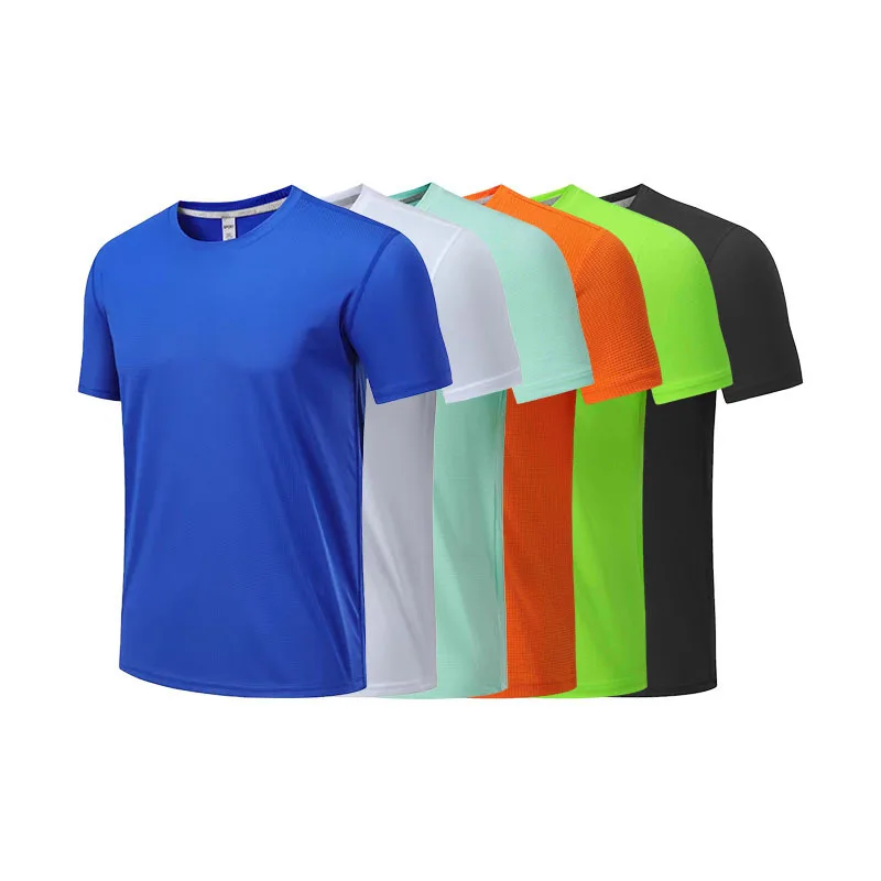 Polyester-Fabric-Breathable-Round-Neck-Mens-150g-T-Shirt-Fashion-Custom-Logo-Casual-Outdoor-Quick-Dry-Summer-White-T-Shirt
