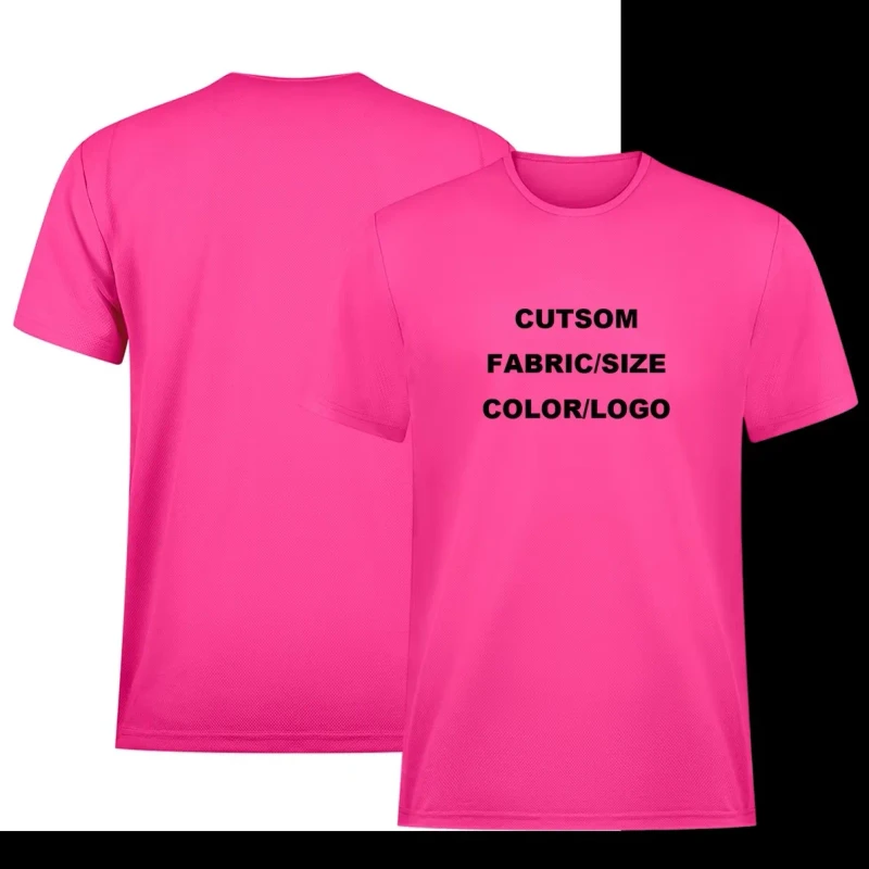 Polyester-Solid-Unisex-T-Shirt-Front-Quick-Dry-Breathable-Anti-Wrinkle-Anti-Pilling-Jersey-Short-Sleeve-Men-Women-Casual-Sports