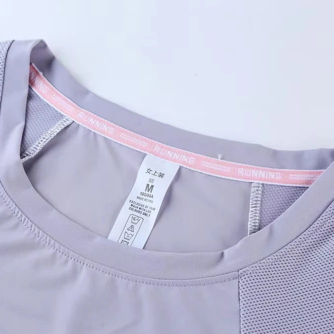 Polyester-Spandex-Breathable-Women-T-Shirt