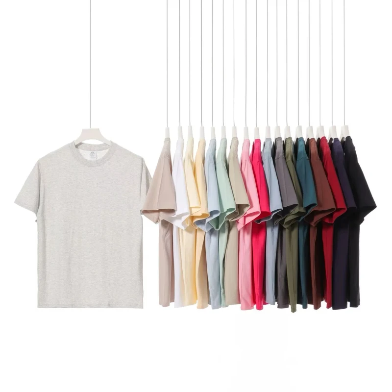 Premium-230g-Heavyweight-Cotton-T-shirt-Japanese-Brand-Custom-Plain-Solid-Color-Summer-Streetwear-Tee-For-Men
