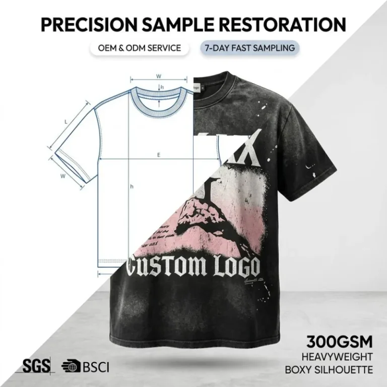 Premium-300GSM-Heavyweight-100-Cotton-Acid-Wash-T-shirt-Vintage-Graphic-DTG-Print-Tee-Eco-Friendly-Oversized-Custom